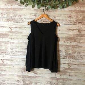 Express Cold Shoulder Top Black Size Small
